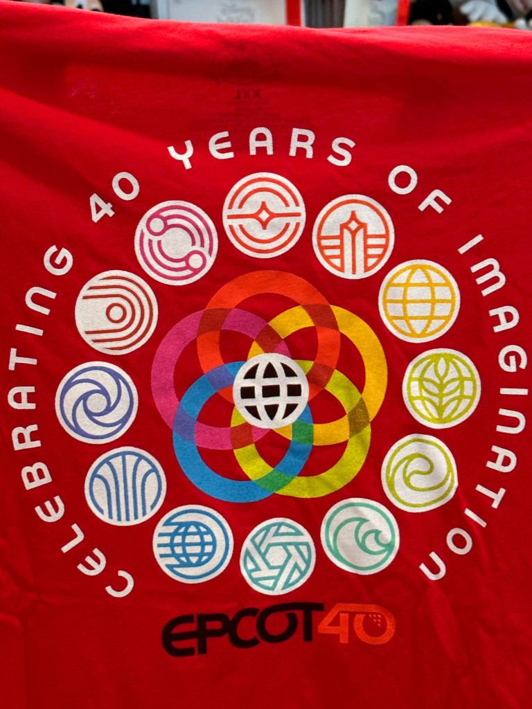 Red T-shirt Epcot 40th Anniversary Shirts and Jackets (50)
