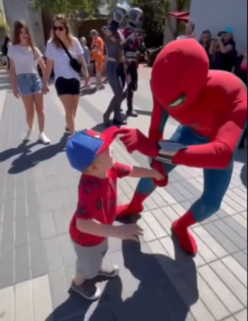 Child Meets Spiderman