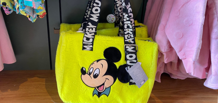 Vintage Mickey Embroidered Fluffy Tote Bag