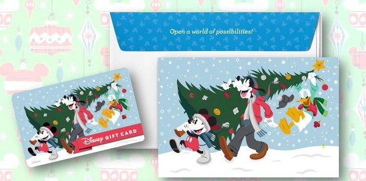 Disney Gift Card with Pin - Holiday 2022 Mickey and Minnie