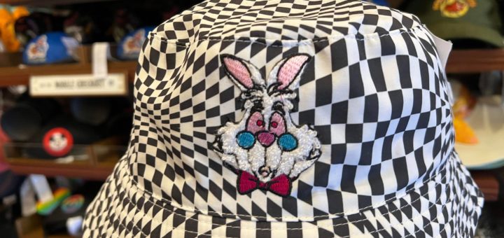 wonderland white rabbit bucket hat