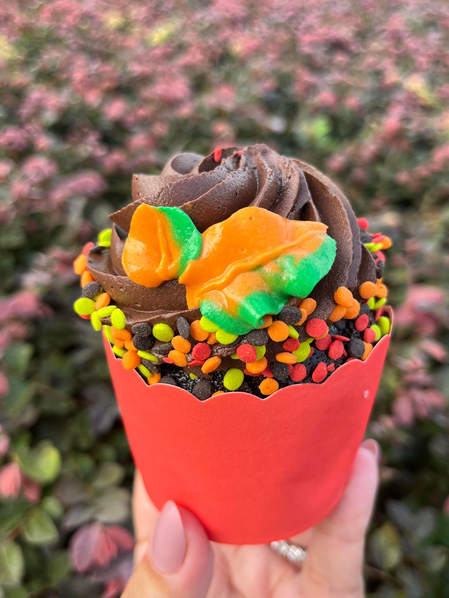 plant based fall cupcake