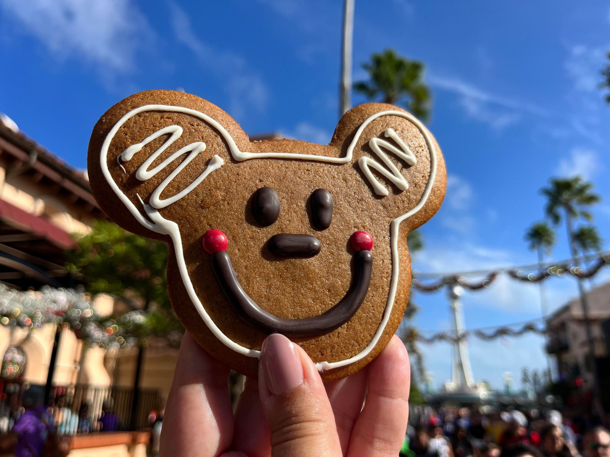 trolley car gingerbread mickey cookie