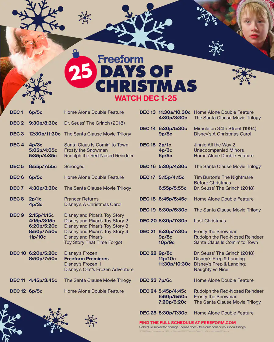 Freeform's 25 Days of Christmas Disney World