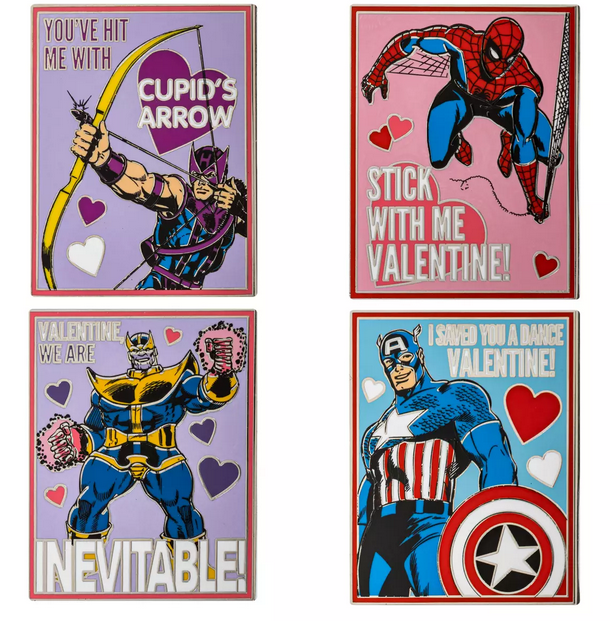 Avengers Valentines Pin set
