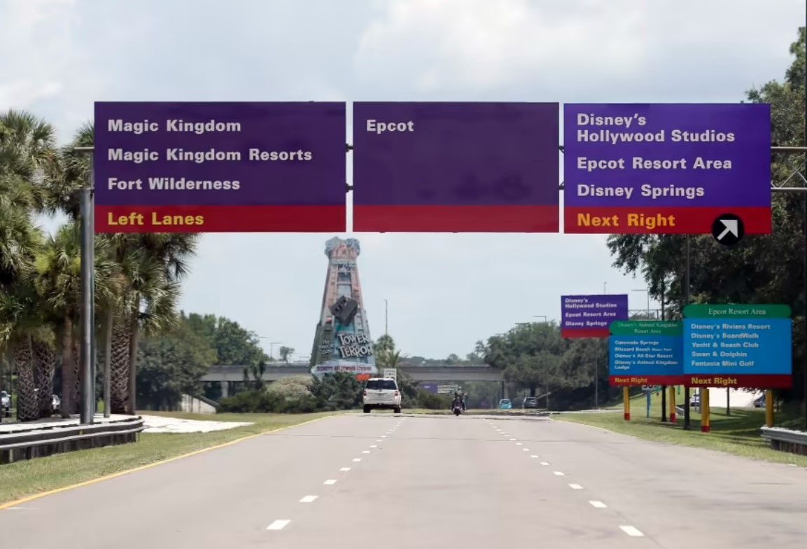 Purple Disney signs