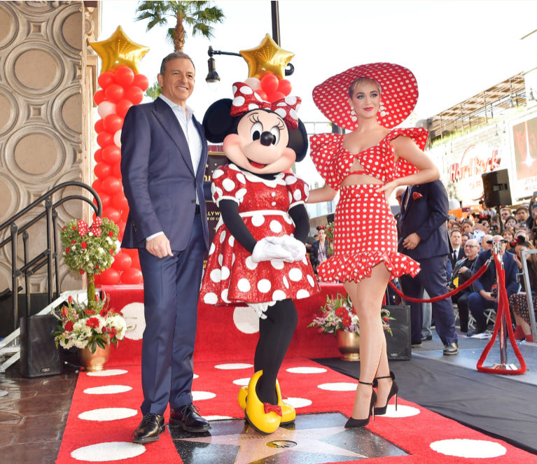 Minnie Mouse Bob Iger and Katy Perry Walk of Fame