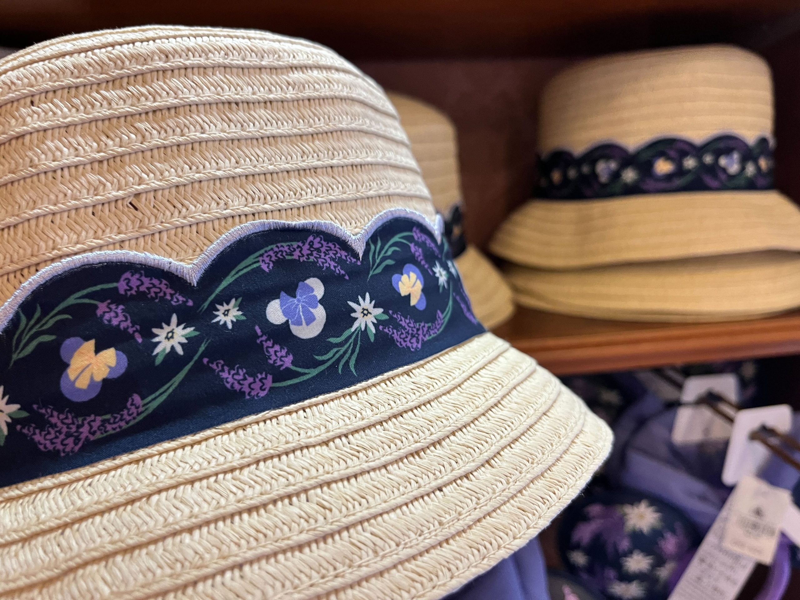 lavender straw hat