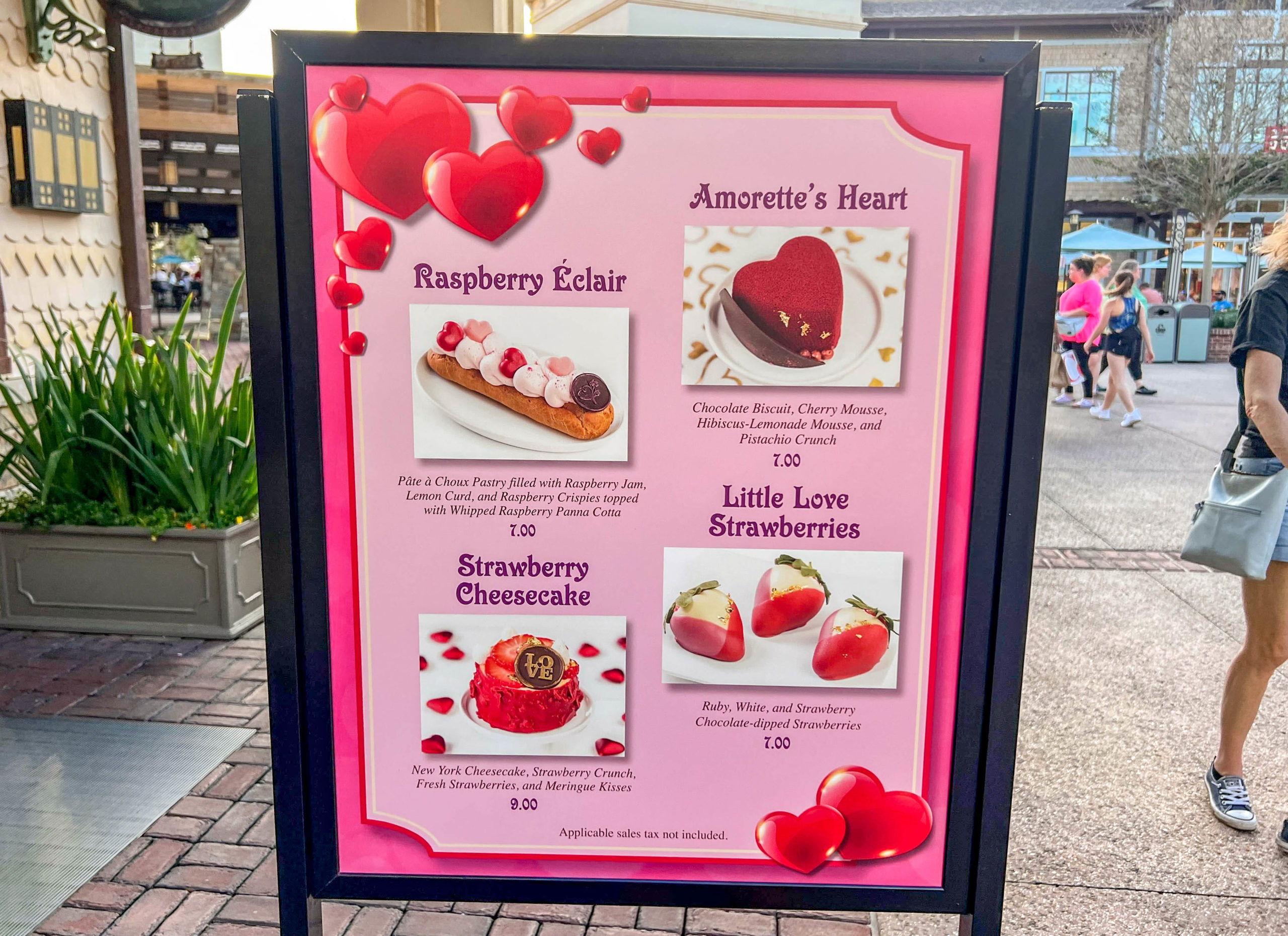 Amorette's Valentine's Day menu