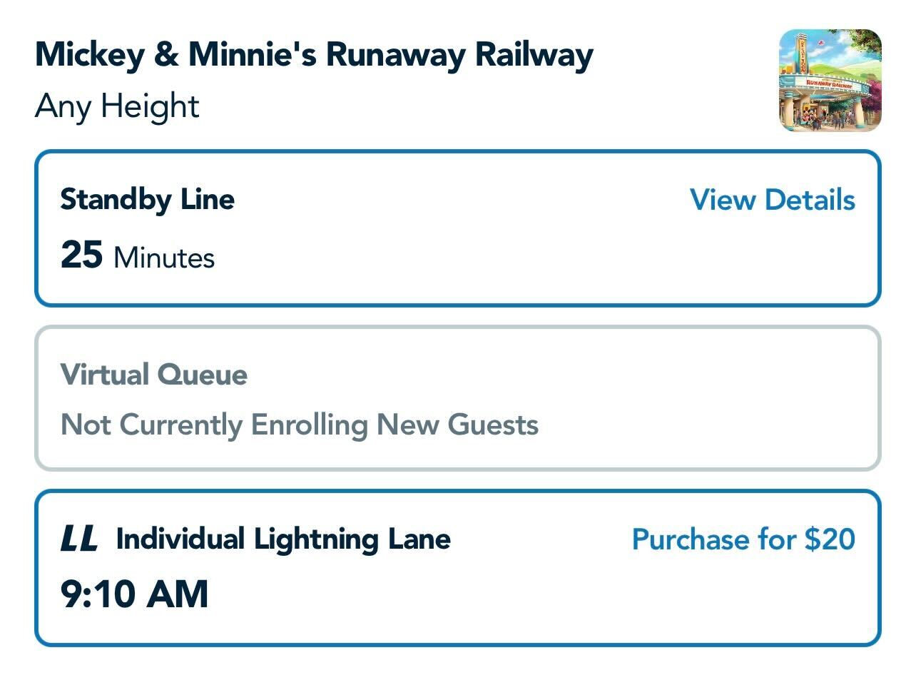 Mickey & Minnie's Runaway Railway Disneyland