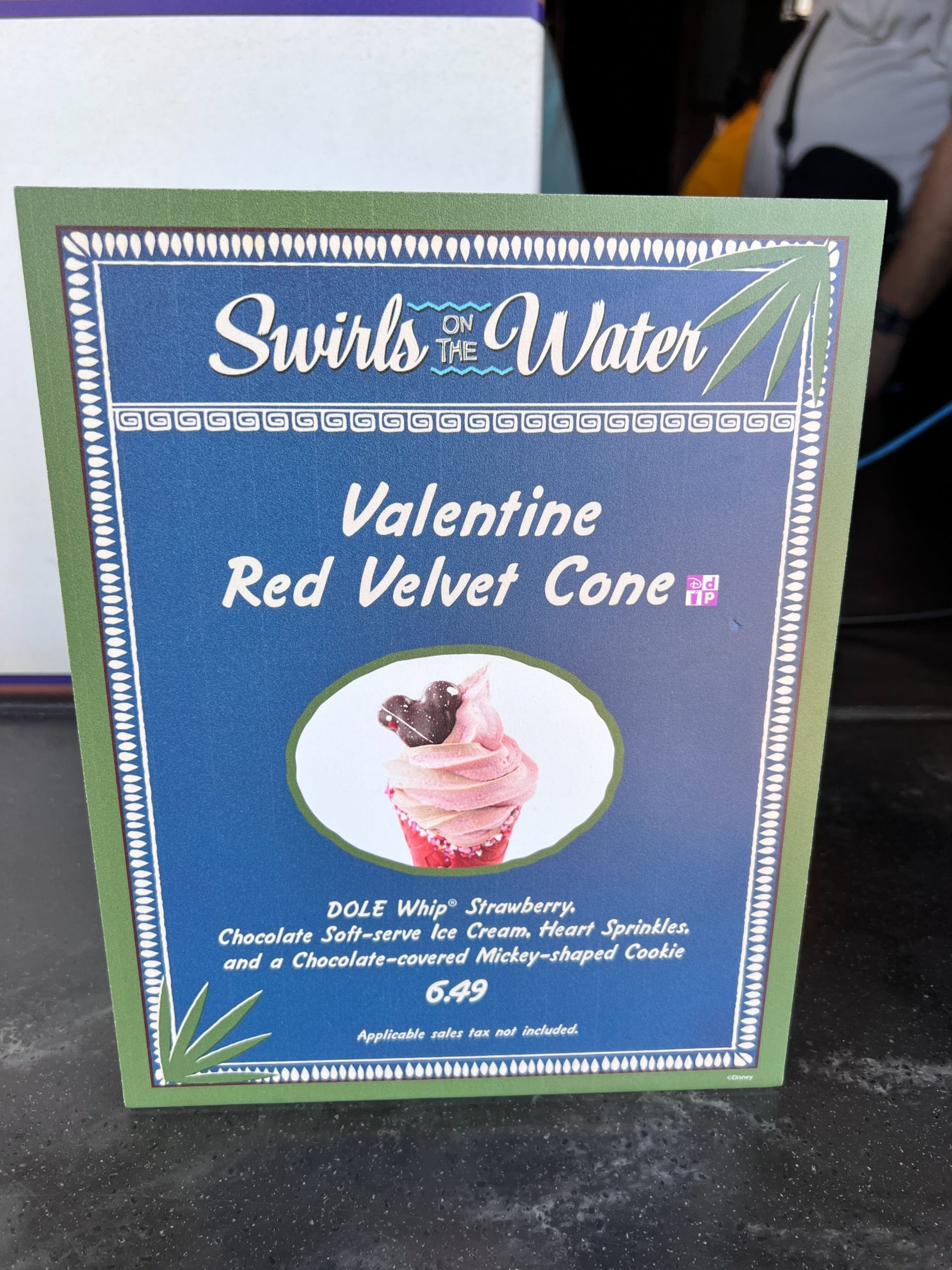 swirls valentine's red velvet cone