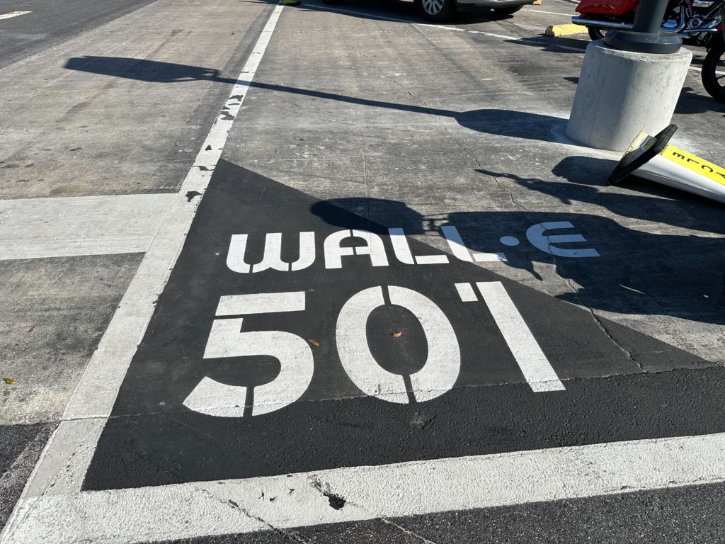 wall-e epcot parking sign
