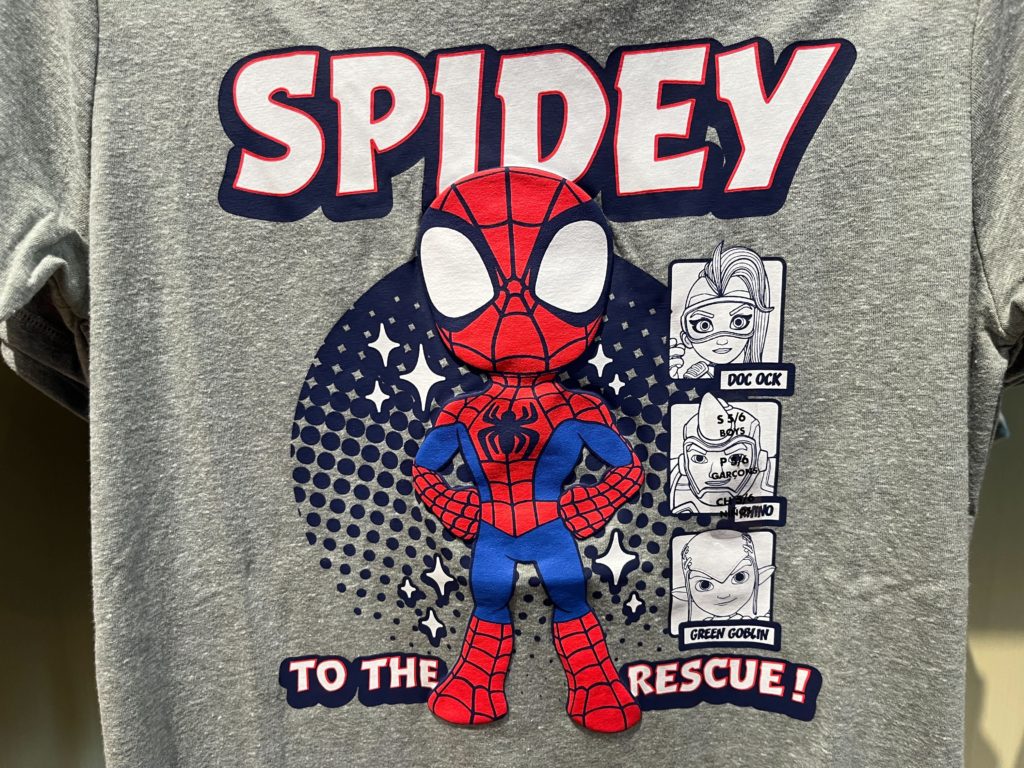 https://mickeyblog.com/wp-content/uploads/2023/03/2023-wdw-Disney-Springs-World-of-Disney-Spider-Man-Shirt-5-1024x768.jpg