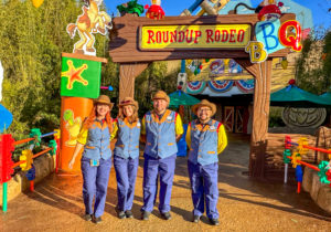 Cast Members in front of Roundup Rodeo BBQ