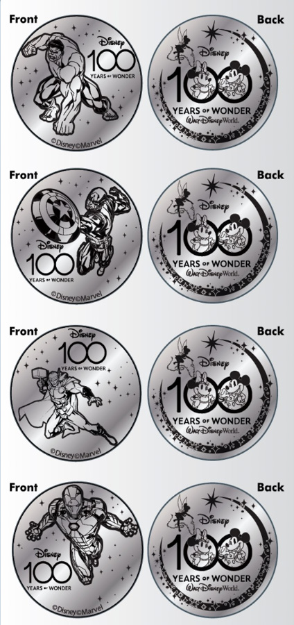 Disney World 100 Anniversary Silver Medallions Disney Springs World of Disney Pin Trading-2