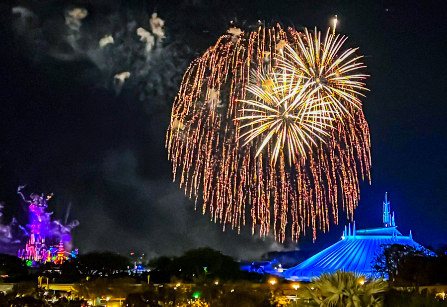 Happily Ever After Fireworks Return Magic Kingdom Media Event Cinderella Castle Stock