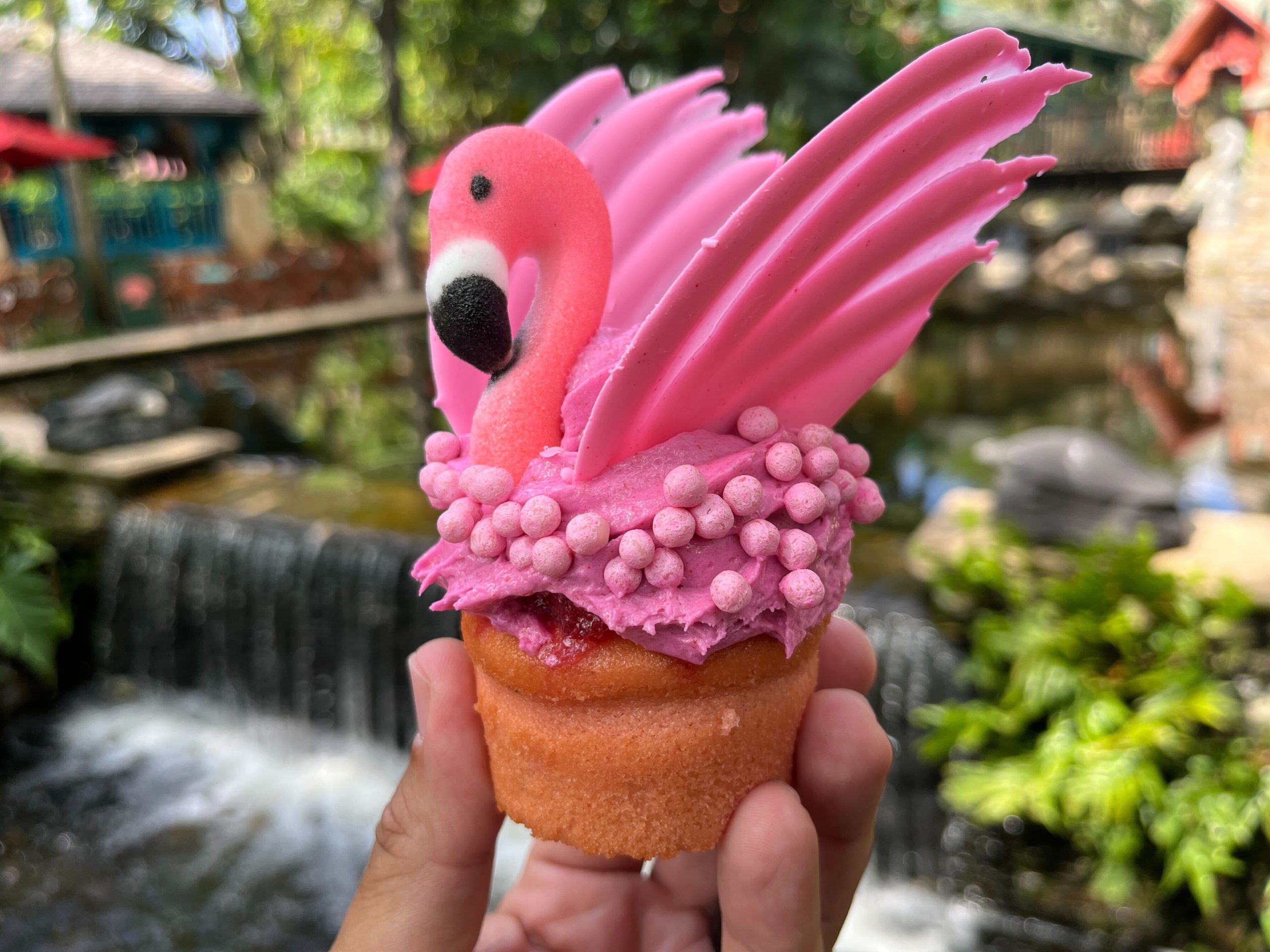 Flamingo Cupcake and Bubbling Pink Lagoon Flame Tree BBQ