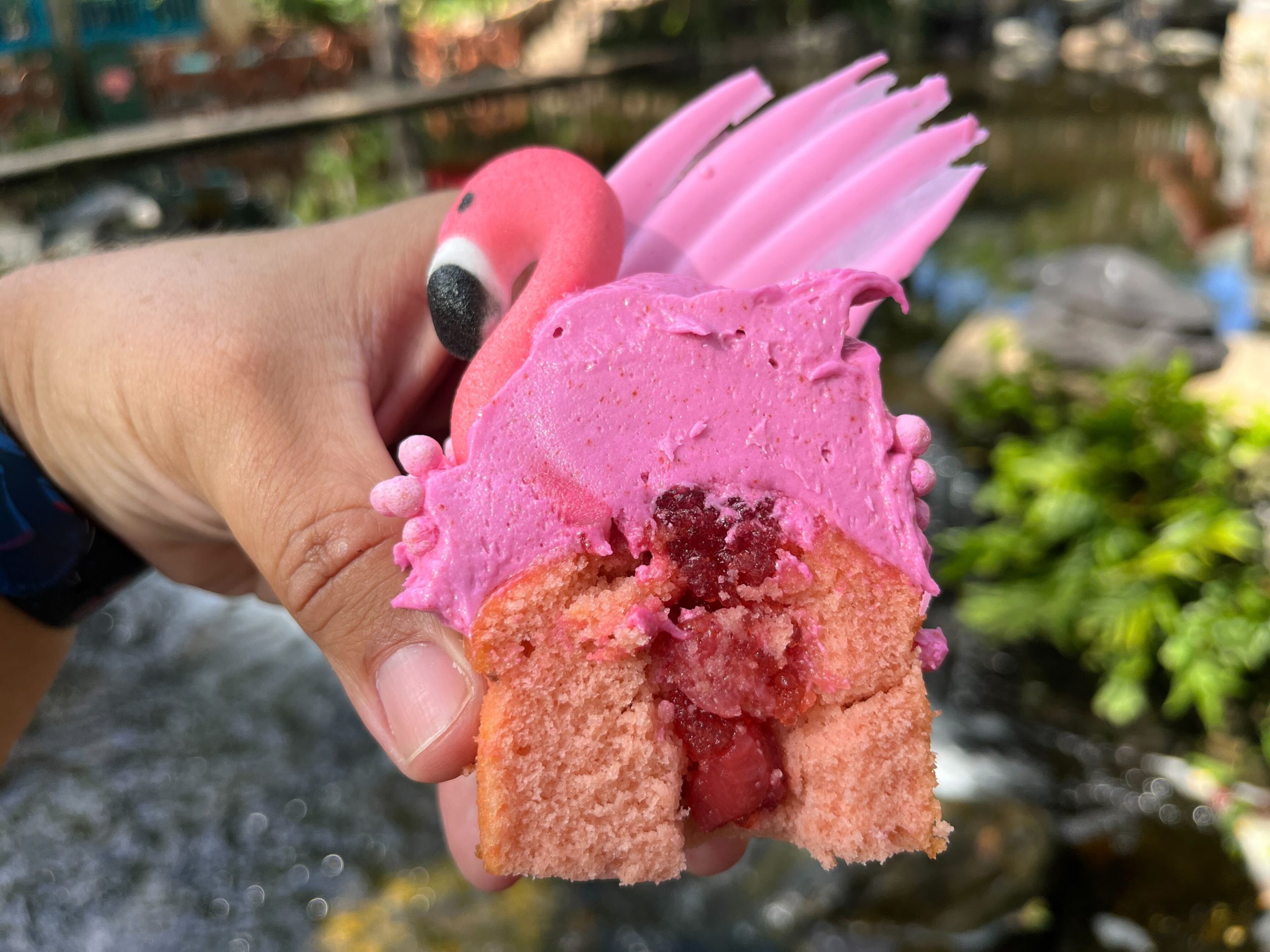 Flamingo Cupcake and Bubbling Pink Lagoon Flame Tree BBQ