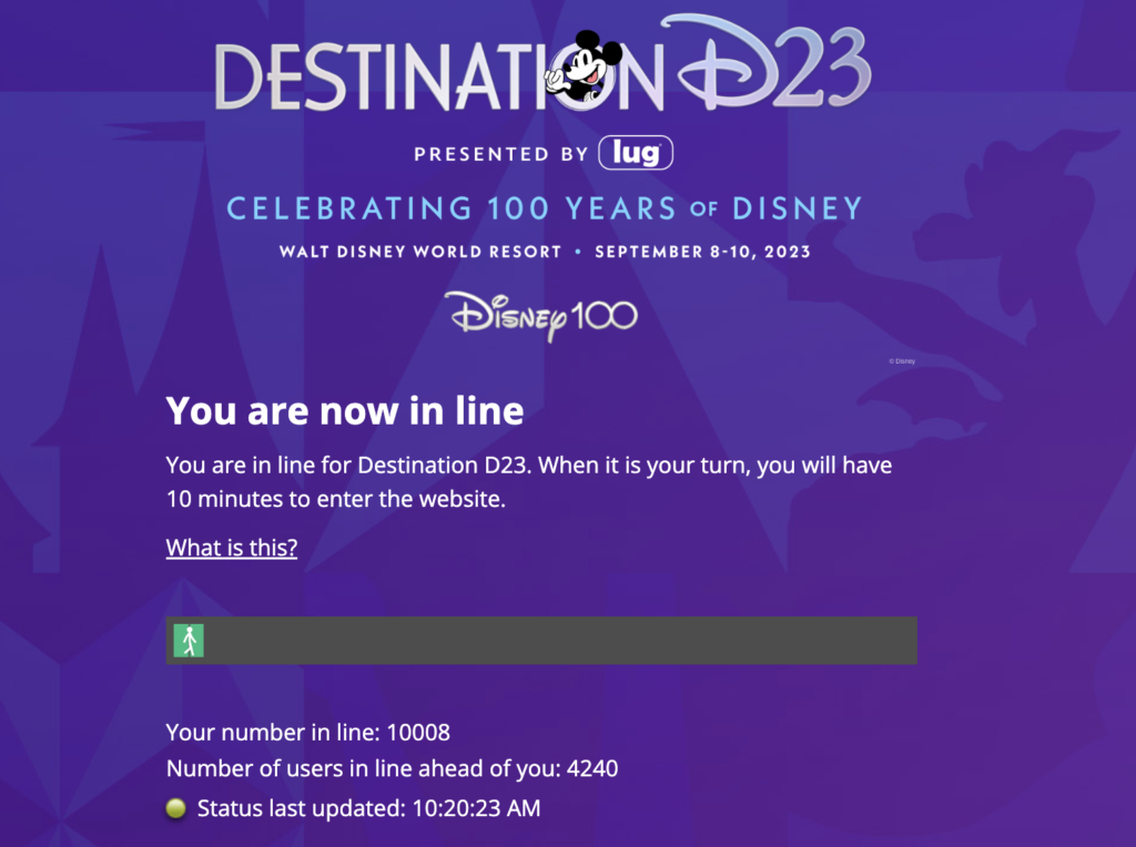 Destination D23 Tickets Sell Out in 15 Minutes!