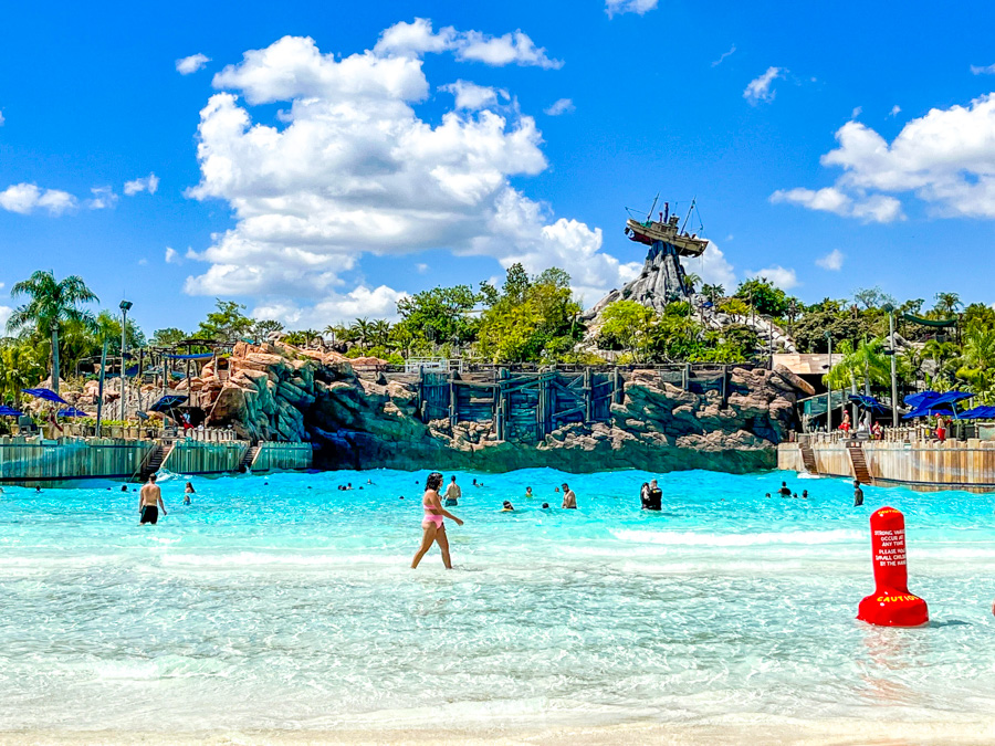 Typhoon Lagoon Water Park Reopening Atmo Miss Tilly Wave Pool Quiet Pool Crushin Gusher Slide Signs Miss Adventure falls Society of Explorers and Adventurers SEA