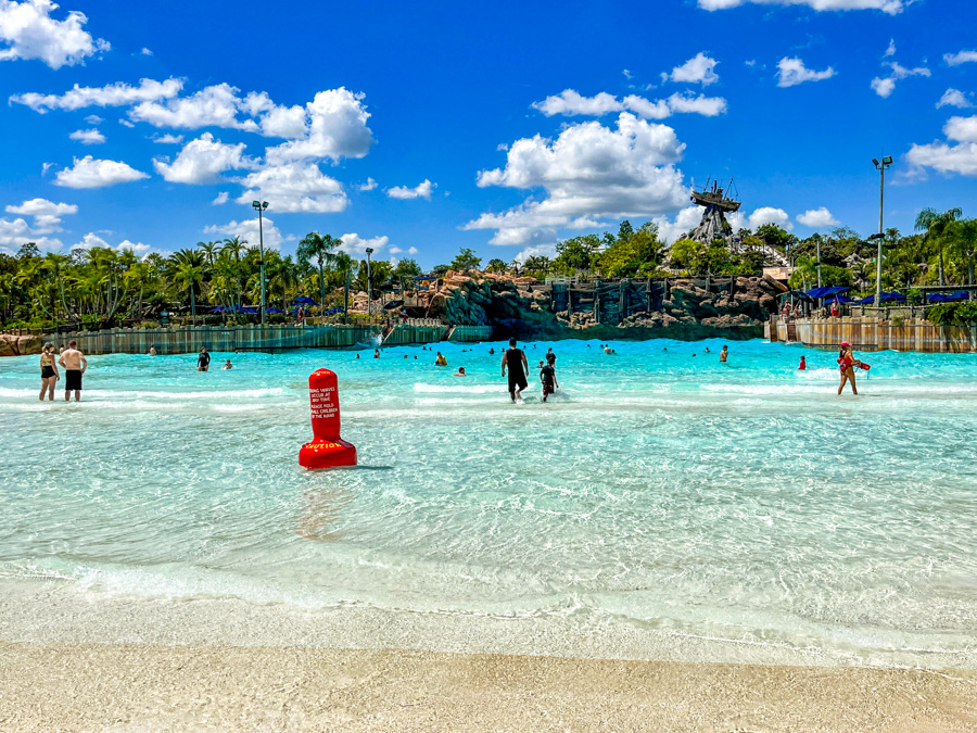 Typhoon Lagoon Water Park Reopening Atmo Miss Tilly Wave Pool Quiet Pool Crushin Gusher Slide Signs Miss Adventure falls Society of Explorers and Adventurers SEA
