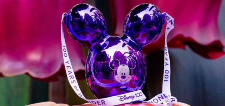 Disney100 Purple Mickey Mouse Balloon Bucket Disneyland