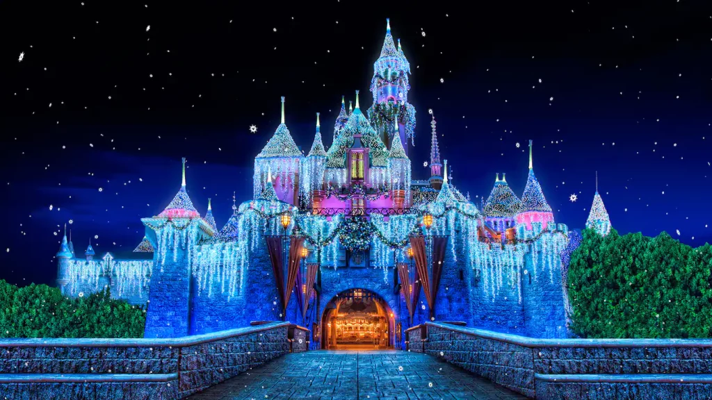 Disneyland Christmas Snow