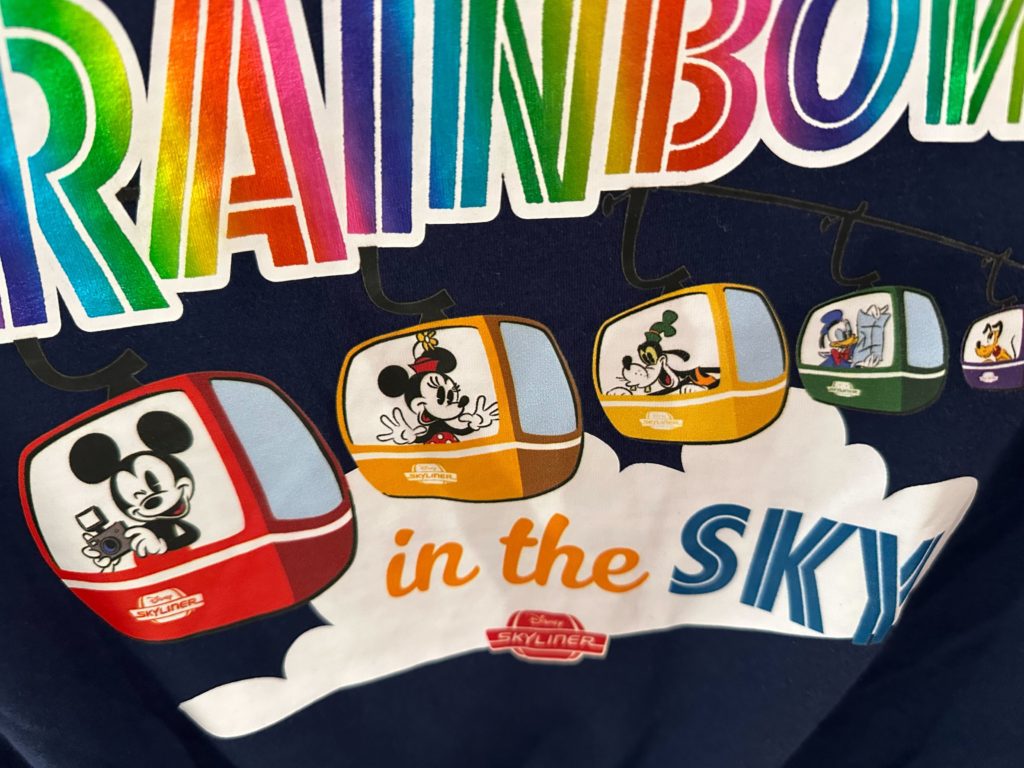 Disney Skyliner rainbow shirt