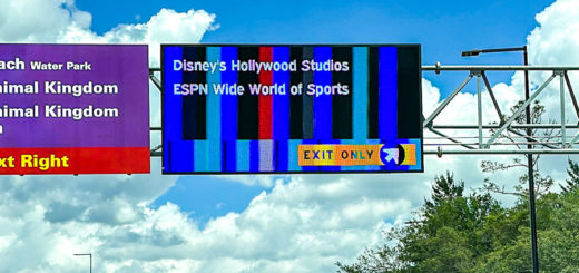 Digital Road Signs Walt Disney World New