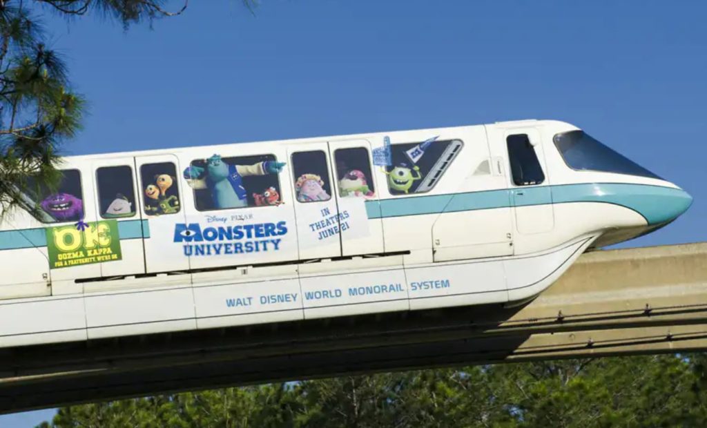 Monsters University Monorail wrap