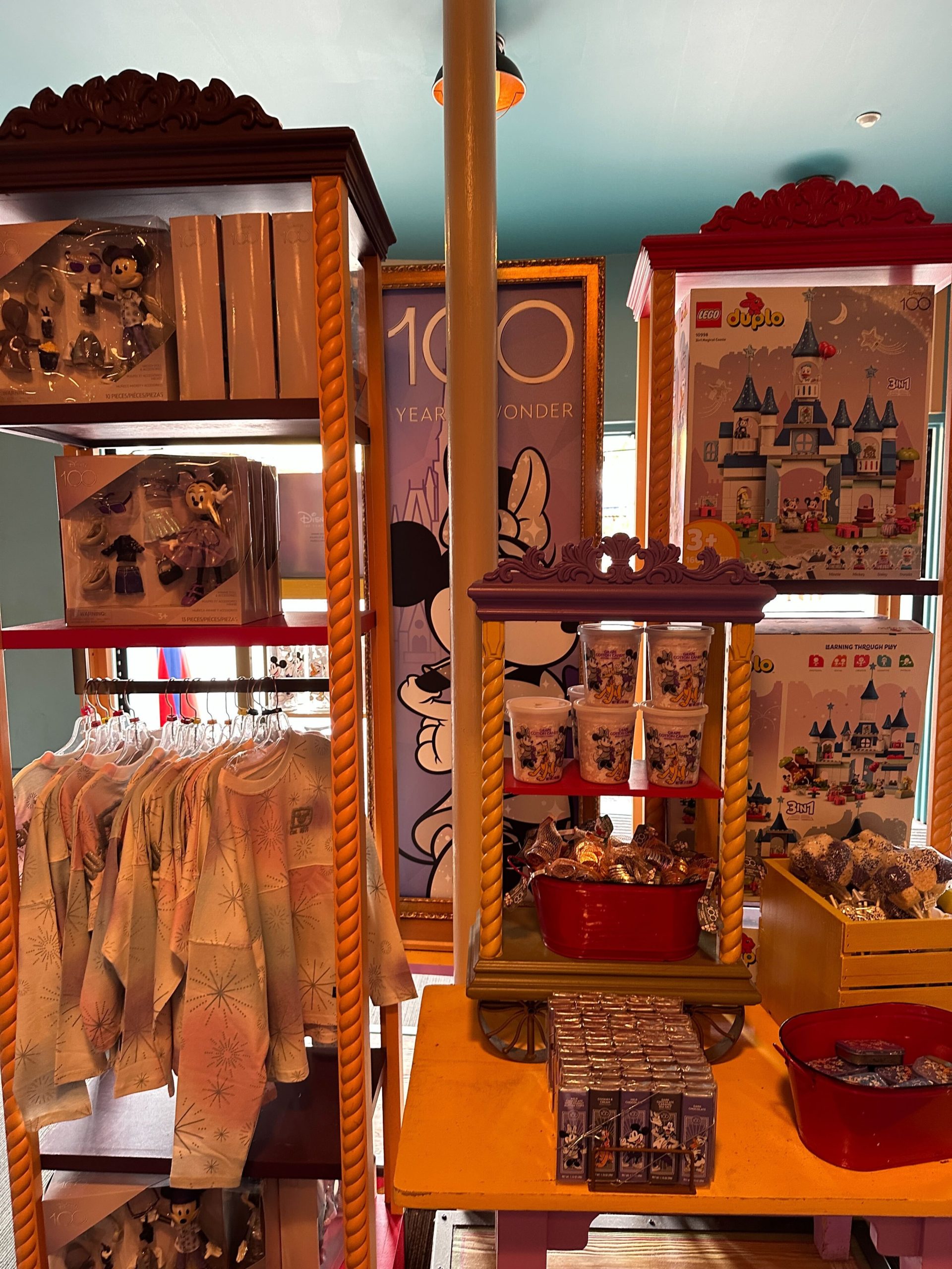 big top souvenirs disney100 merchandise display