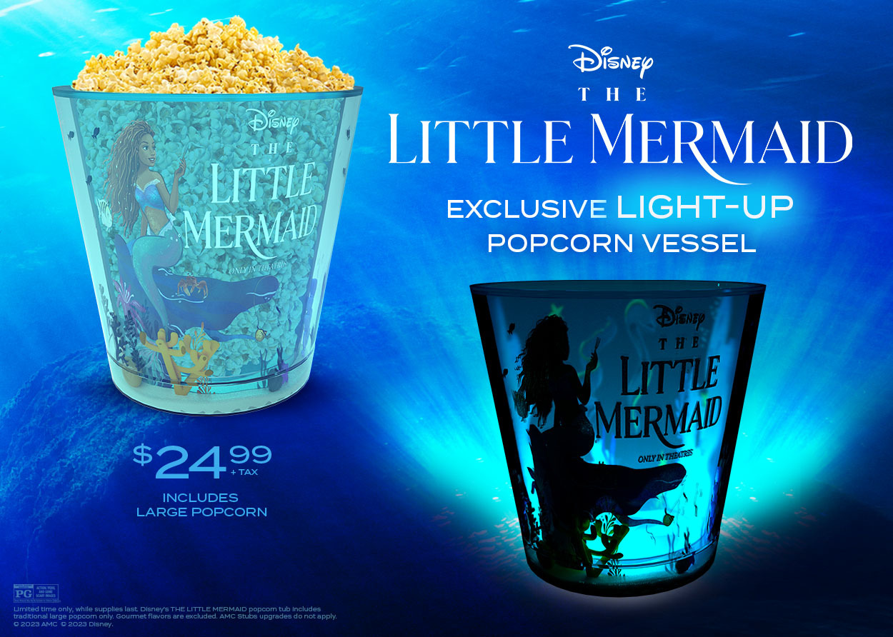 AMC The Little Mermaid Light Up Popcorn Bucket