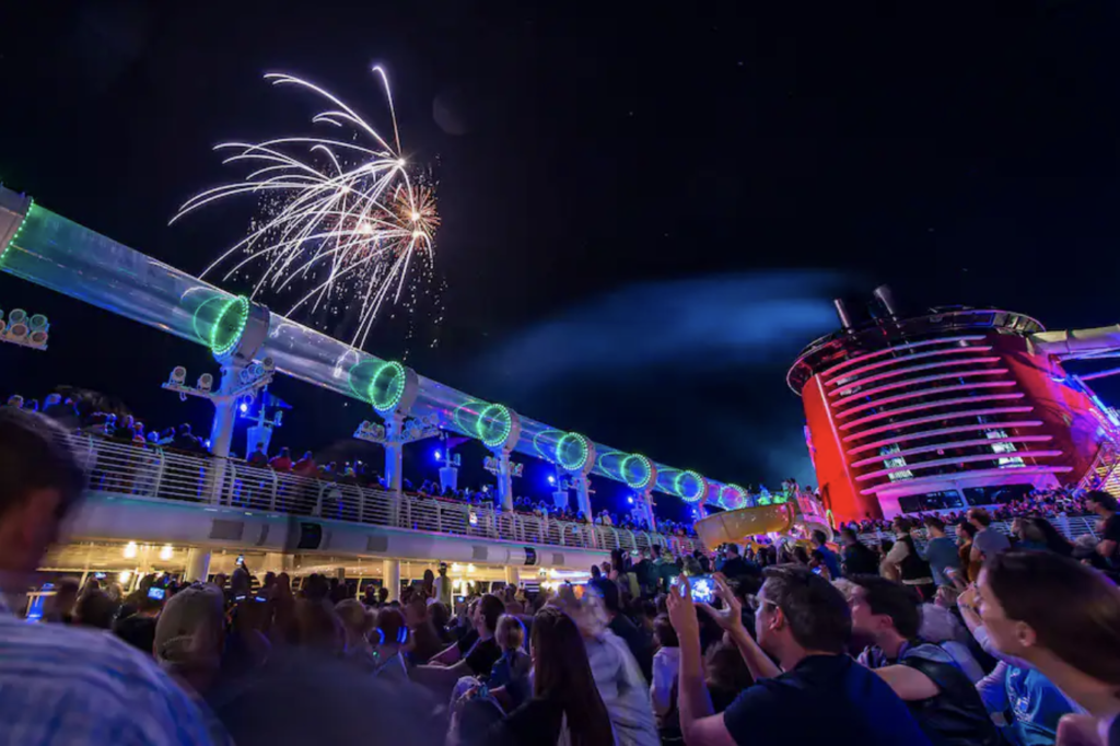 Disney Cruise anniversary fireworks