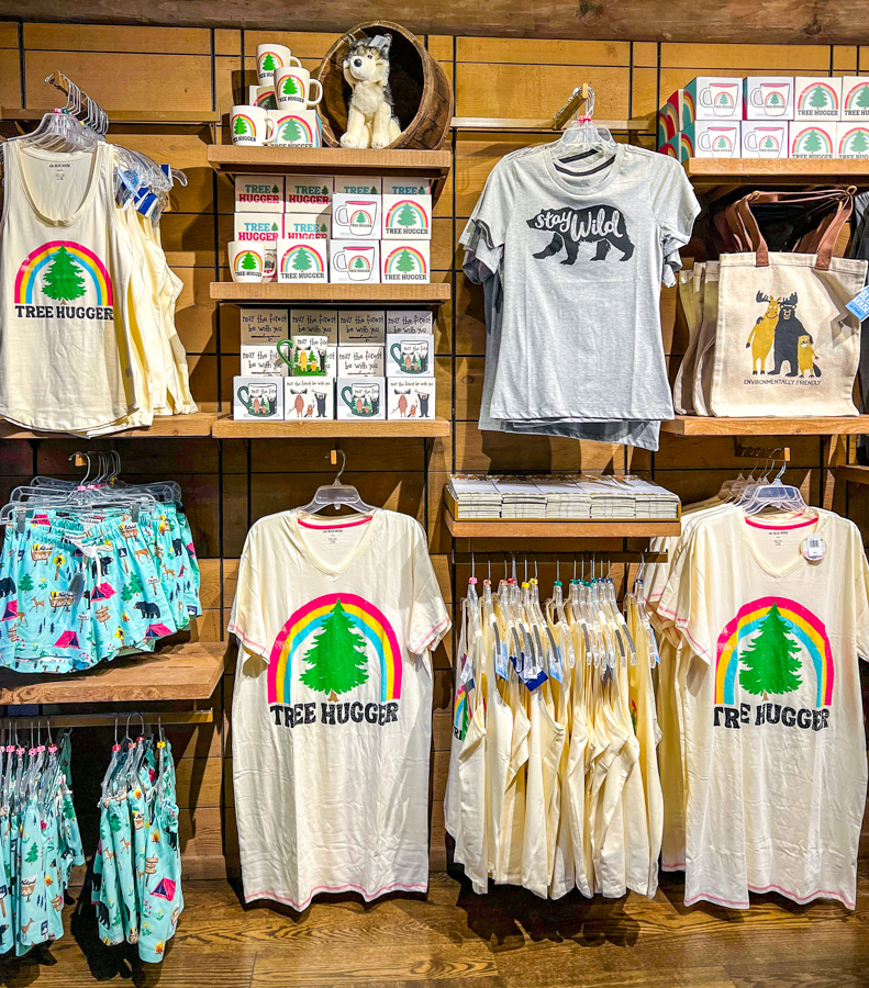 Canada Pavilion EPCOT New Merchandise Collection Stay Wild Tree Hugger Bears Shirts Mugs Shorts Tank Top