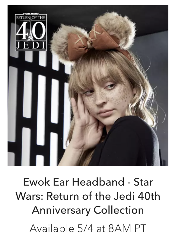 May the 4th Star Wars Day Ewok Minnie Ears Headband return of the jedi anniversary