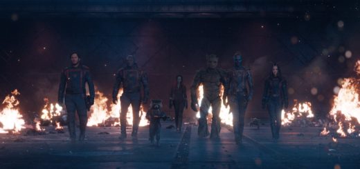 The Guardians of the Galaxy walk through the fire.