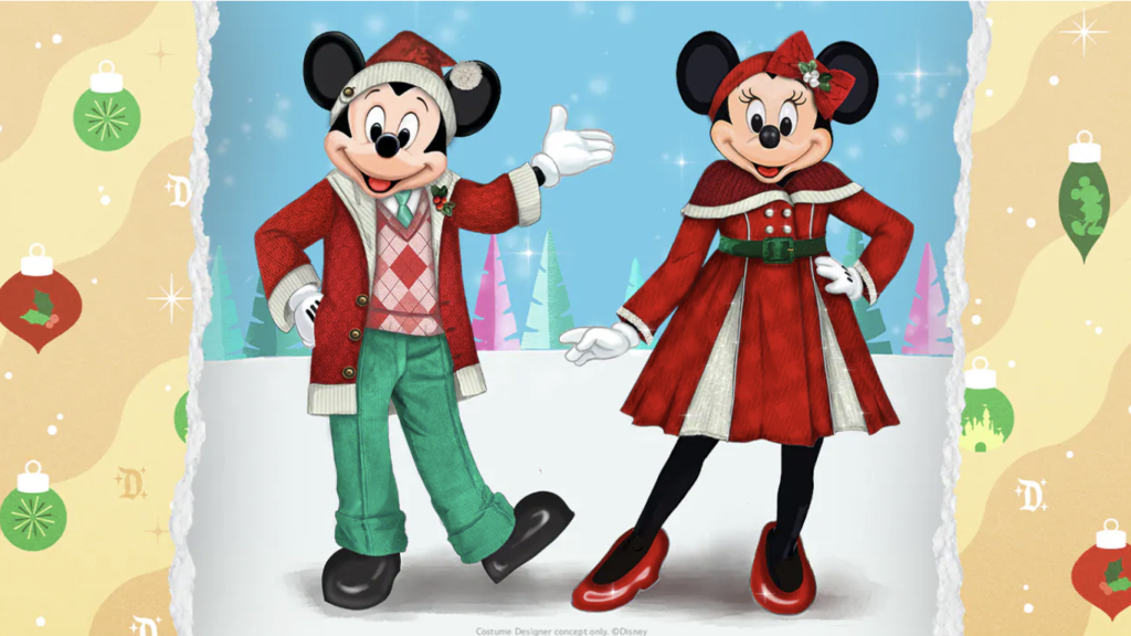 Mickey Minnie Holiday Christmas Costumes 2023 Midcentury Modern