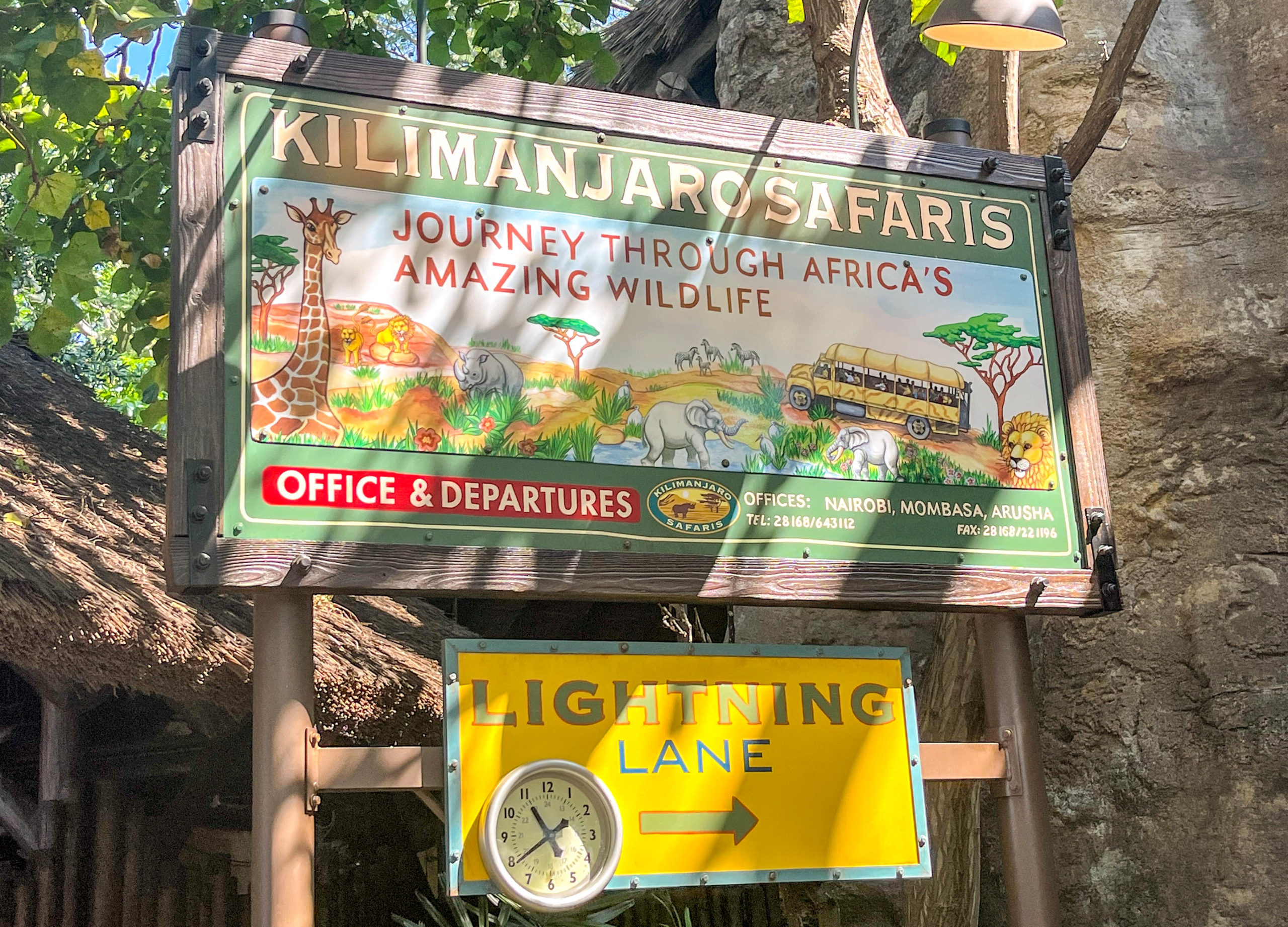 Kilimanjaro safaris sign