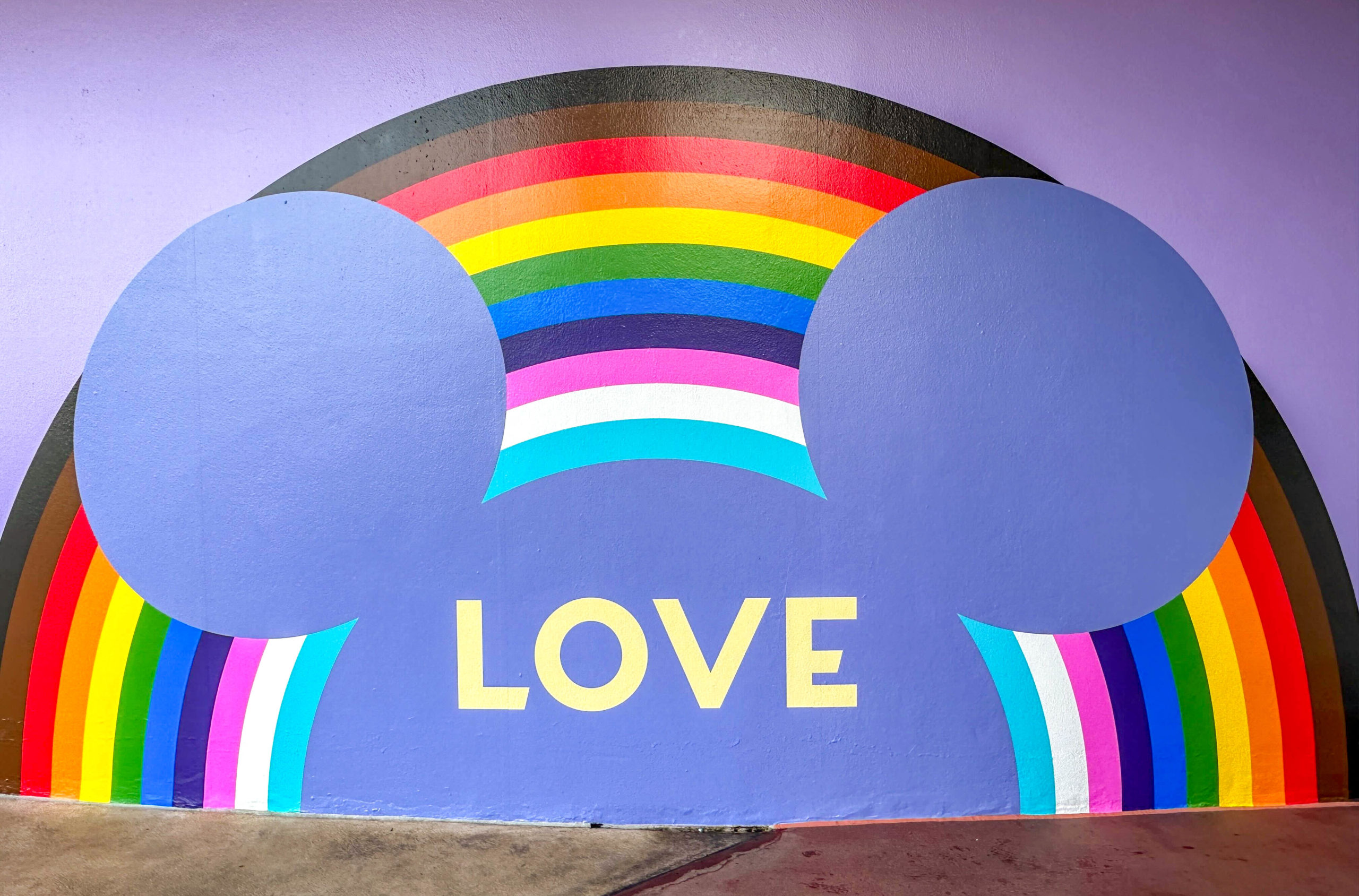 Purple Wall Pride Mural