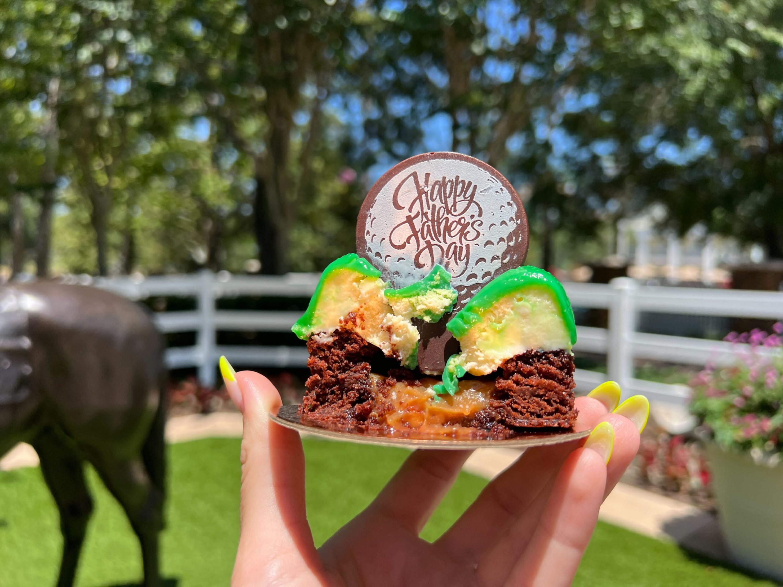 Hole in one Father’s Day brownie Artists palette at Saratoga