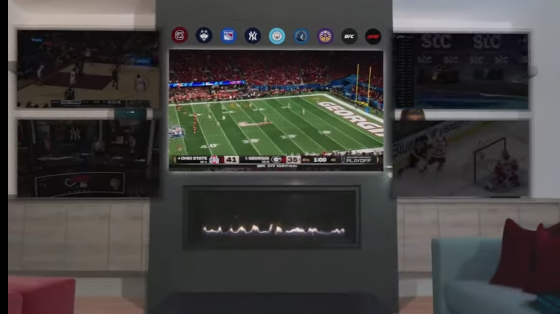 Watching the CFB championship via the Apple Vision Pro