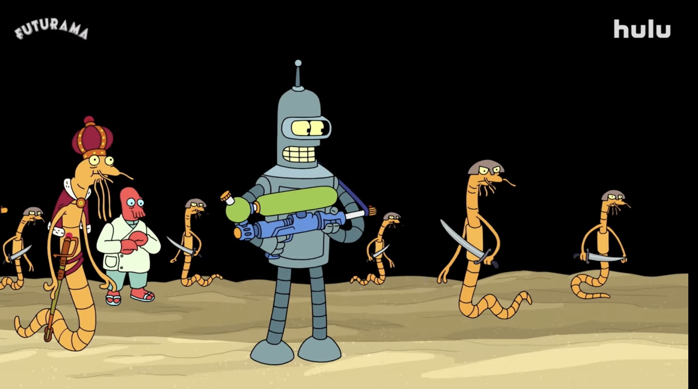 Uh oh, the brain worms are back on Futurama! Fry is about to become a genius again!