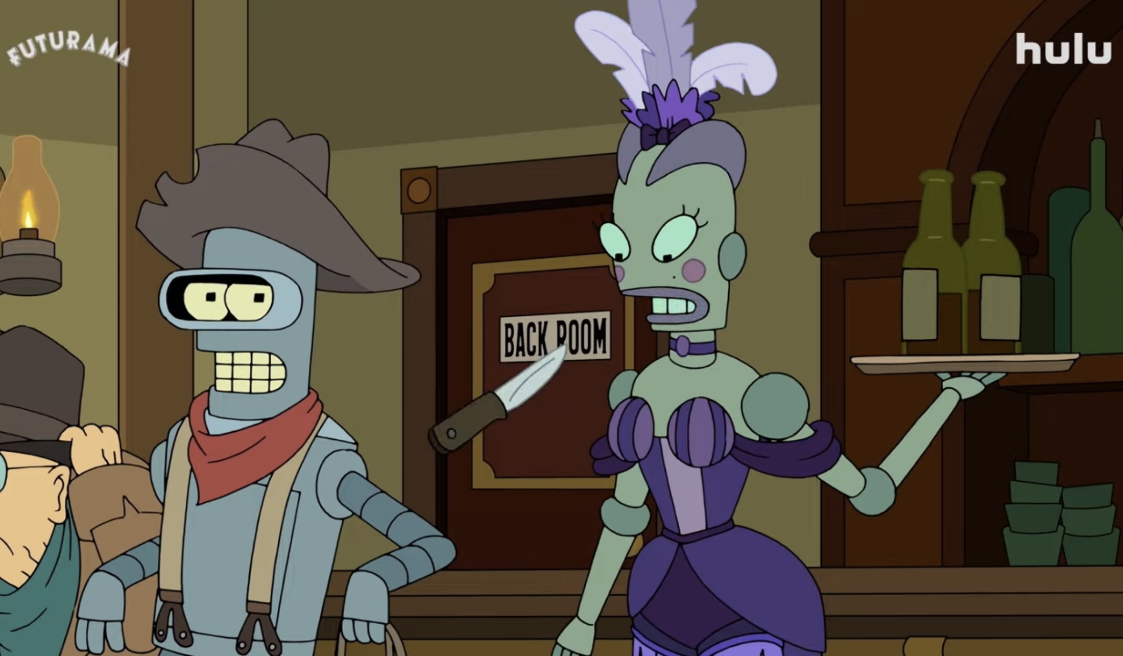 Bender probably doesn't need the hat for this Futurama episode, but it looks great. 