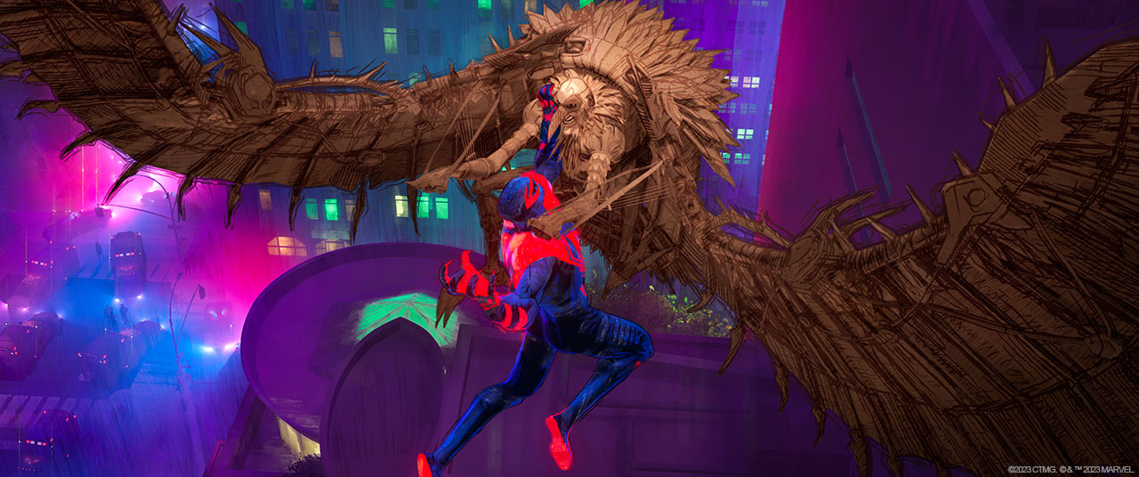 Spider-Man fights...something
