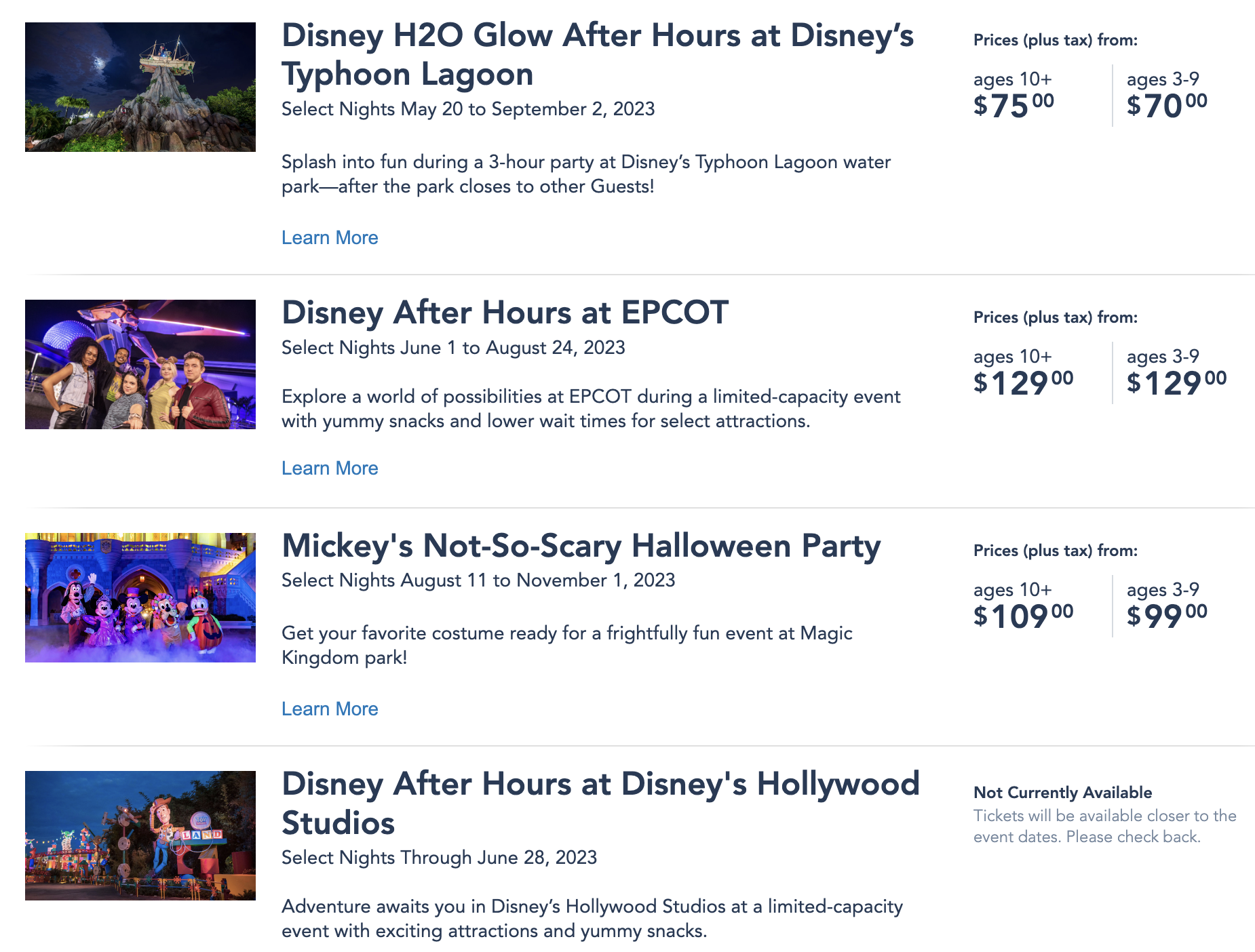after hours sold out dhs