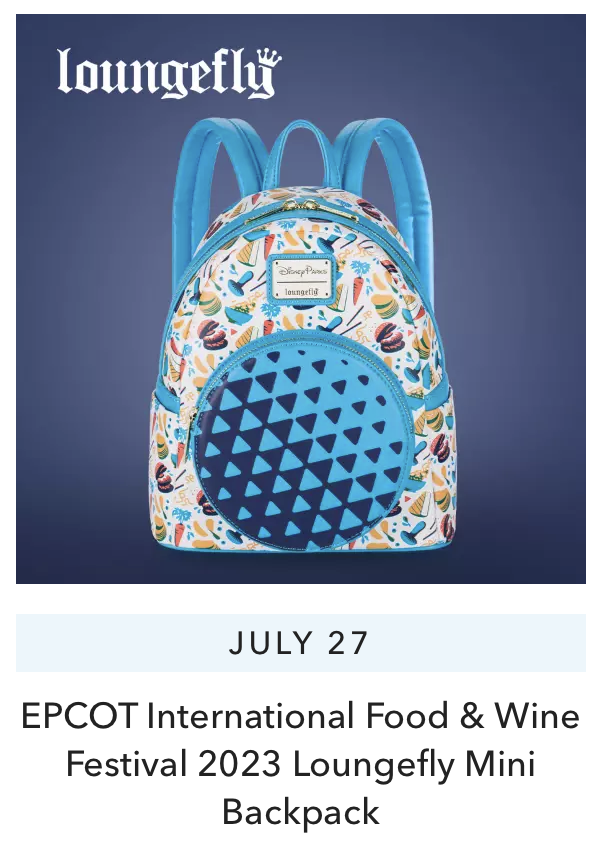 2023 EPCOT Food & Wine Festival Loungefly Backpack