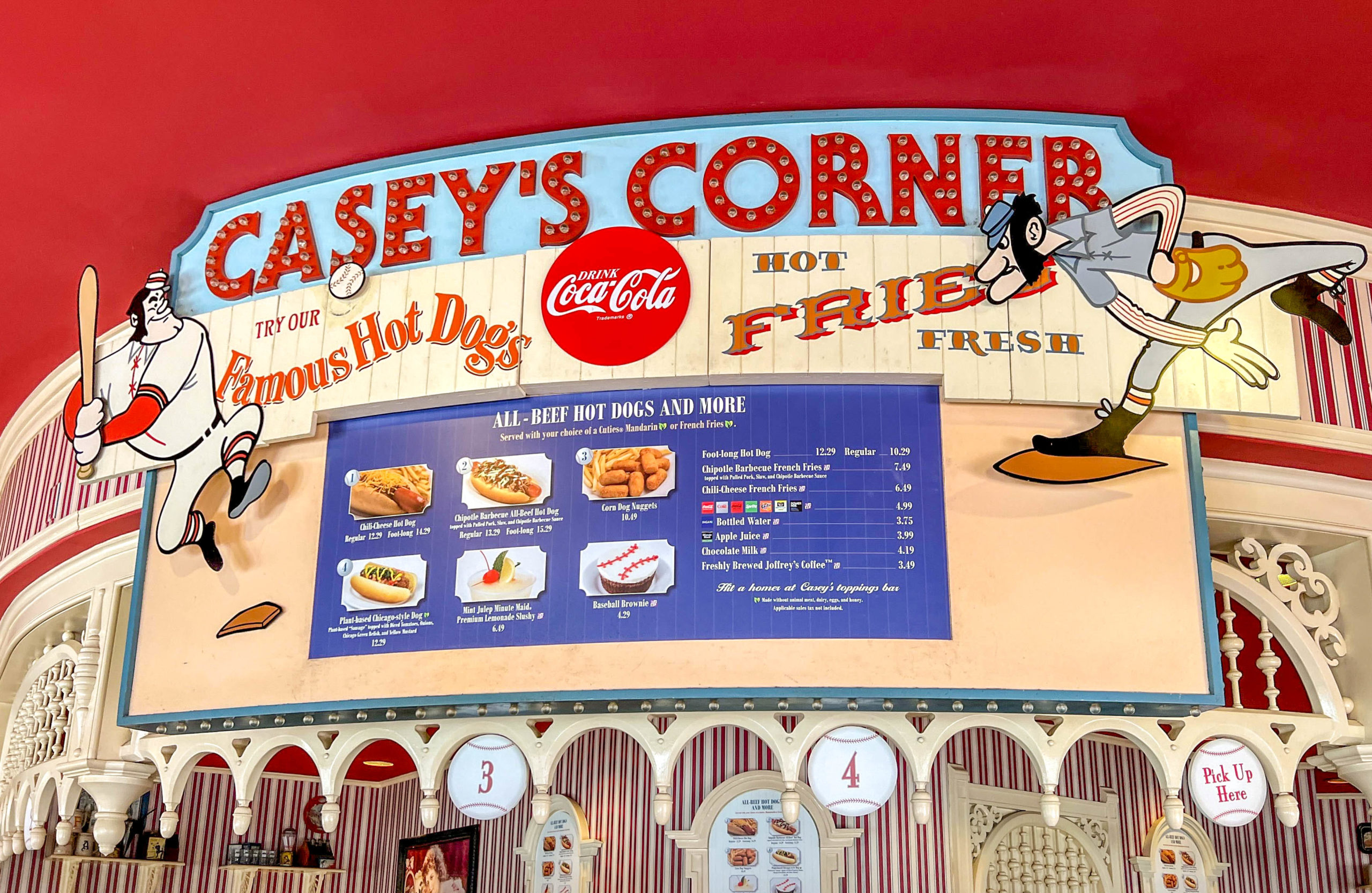 Casey's Corner menu