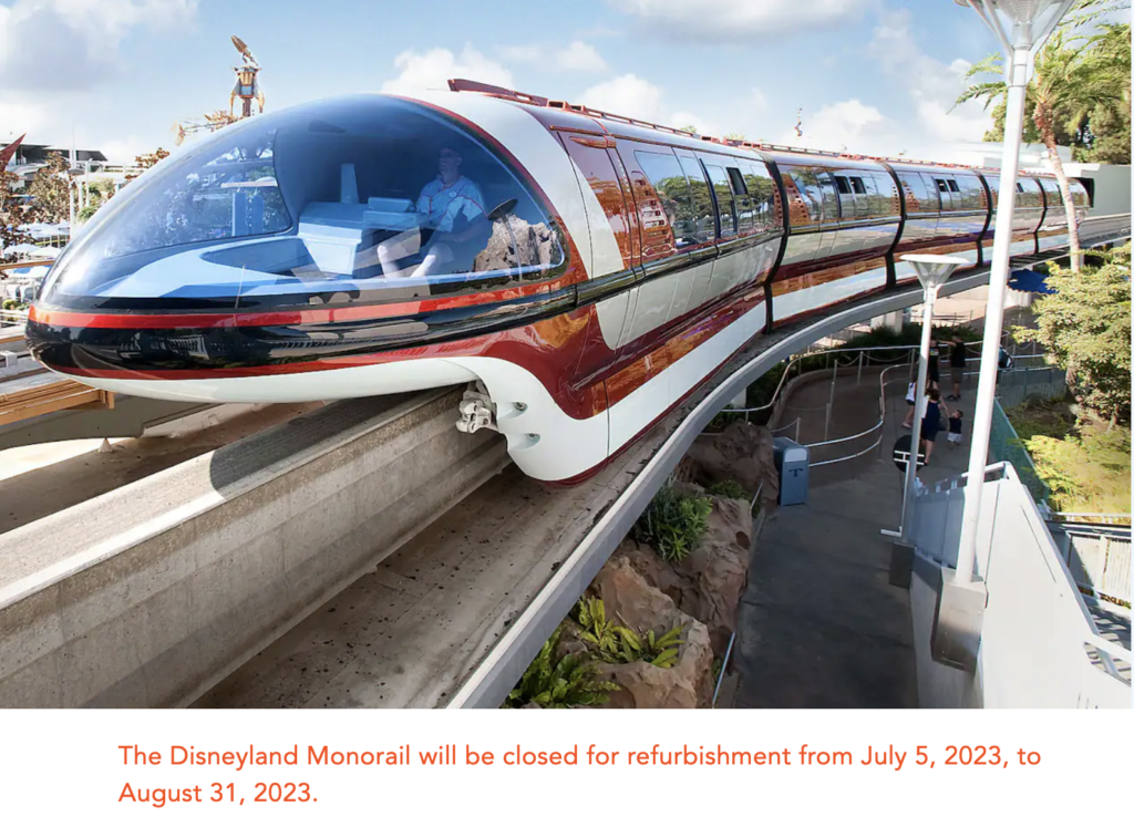 Disneyland Monorail Closing