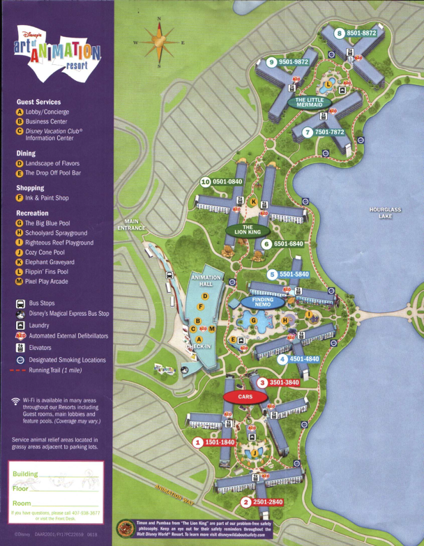 Disney's Art of Animation Resort Map