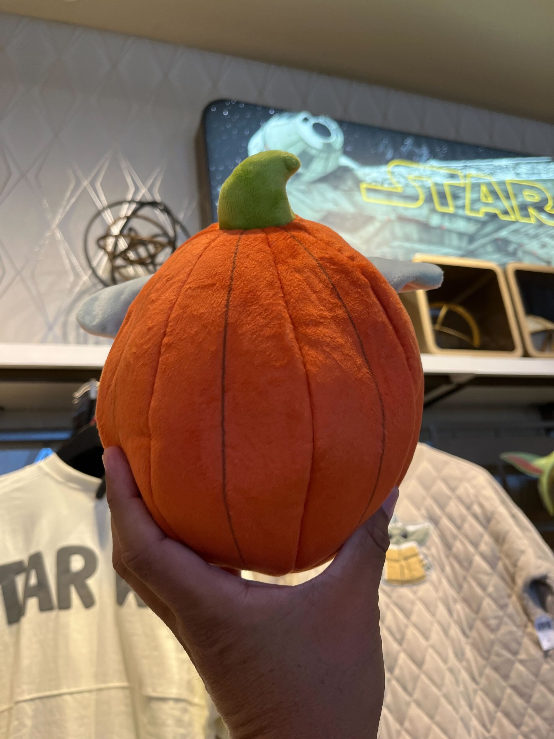 halloween pumpkin grogu plush
